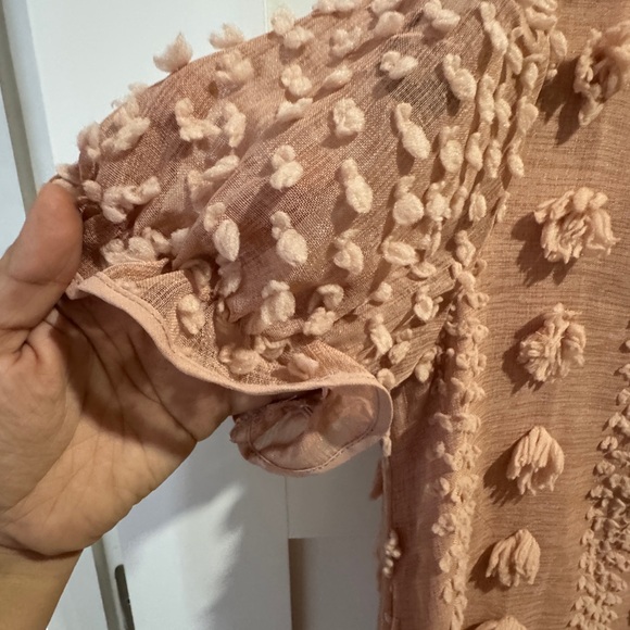 Mine Peach Textured Women's Blouse - Picture 3 of 8